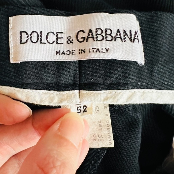 Vintage DOLCE and CABBANA Made in Italy Black High Waist Straight Trousers Pants - Picture 9 of 13